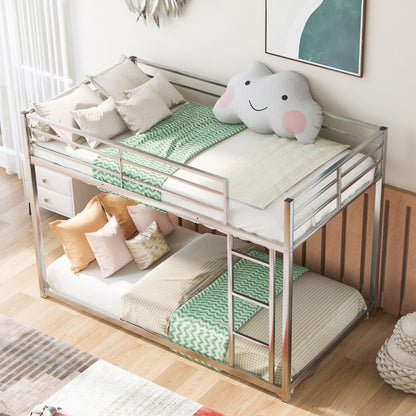 Metal Bunk Bed, Low Bunk Bed With Ladder - The Sleep Loft - Online Mattress Showroom NYC
