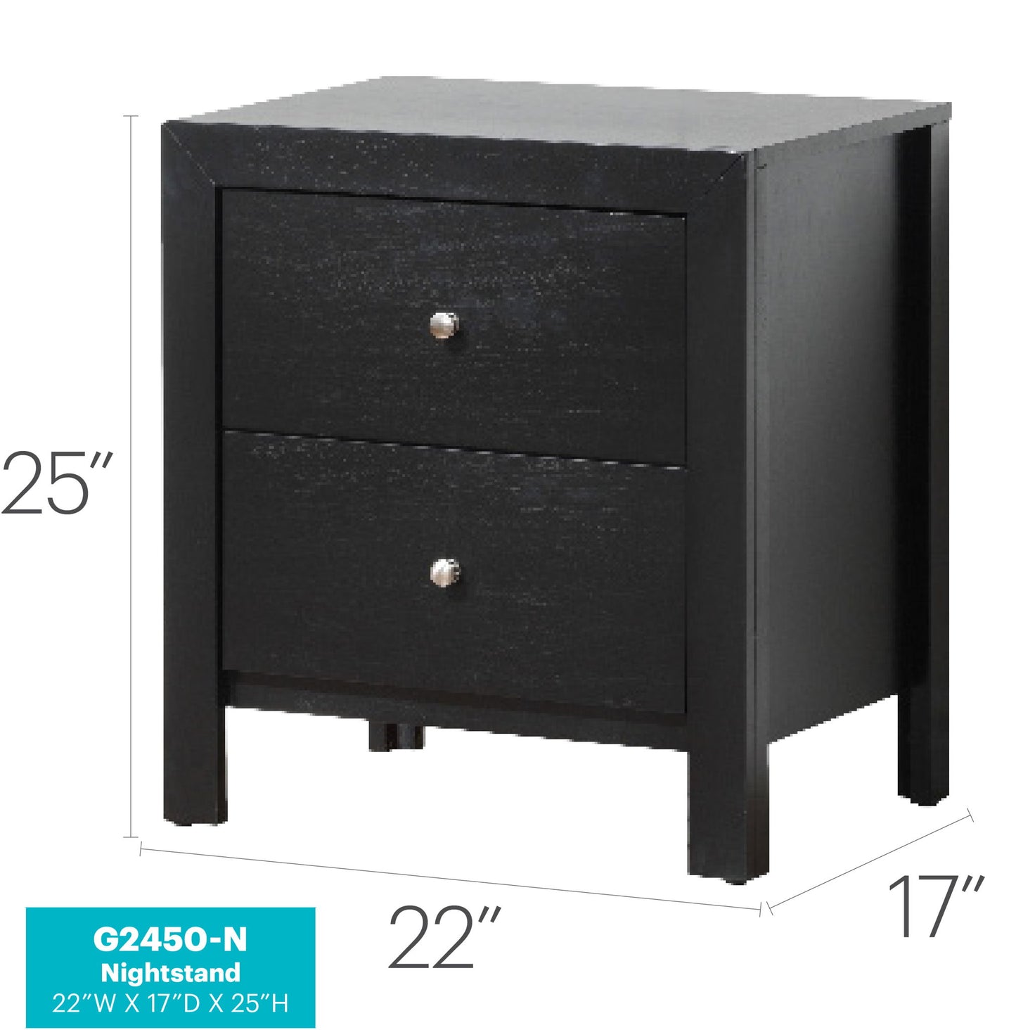 Charming Nightstand With Drawers - The Sleep Loft - Online Mattress Showroom NYC