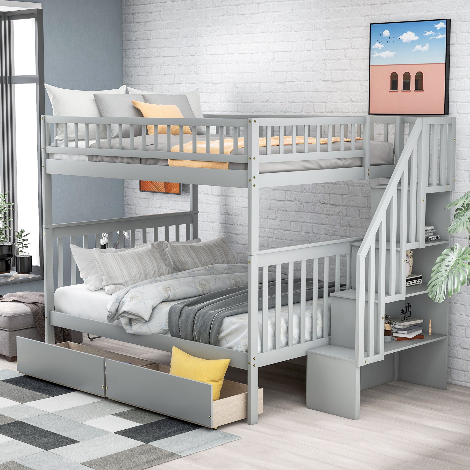 Bunk Bed With Staircase - The Sleep Loft - Online Mattress Showroom NYC