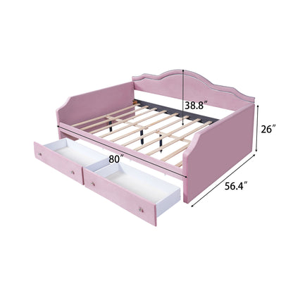 Upholstered Daybed With LED Lights And 2 Drawersme - The Sleep Loft - Online Mattress Showroom NYC