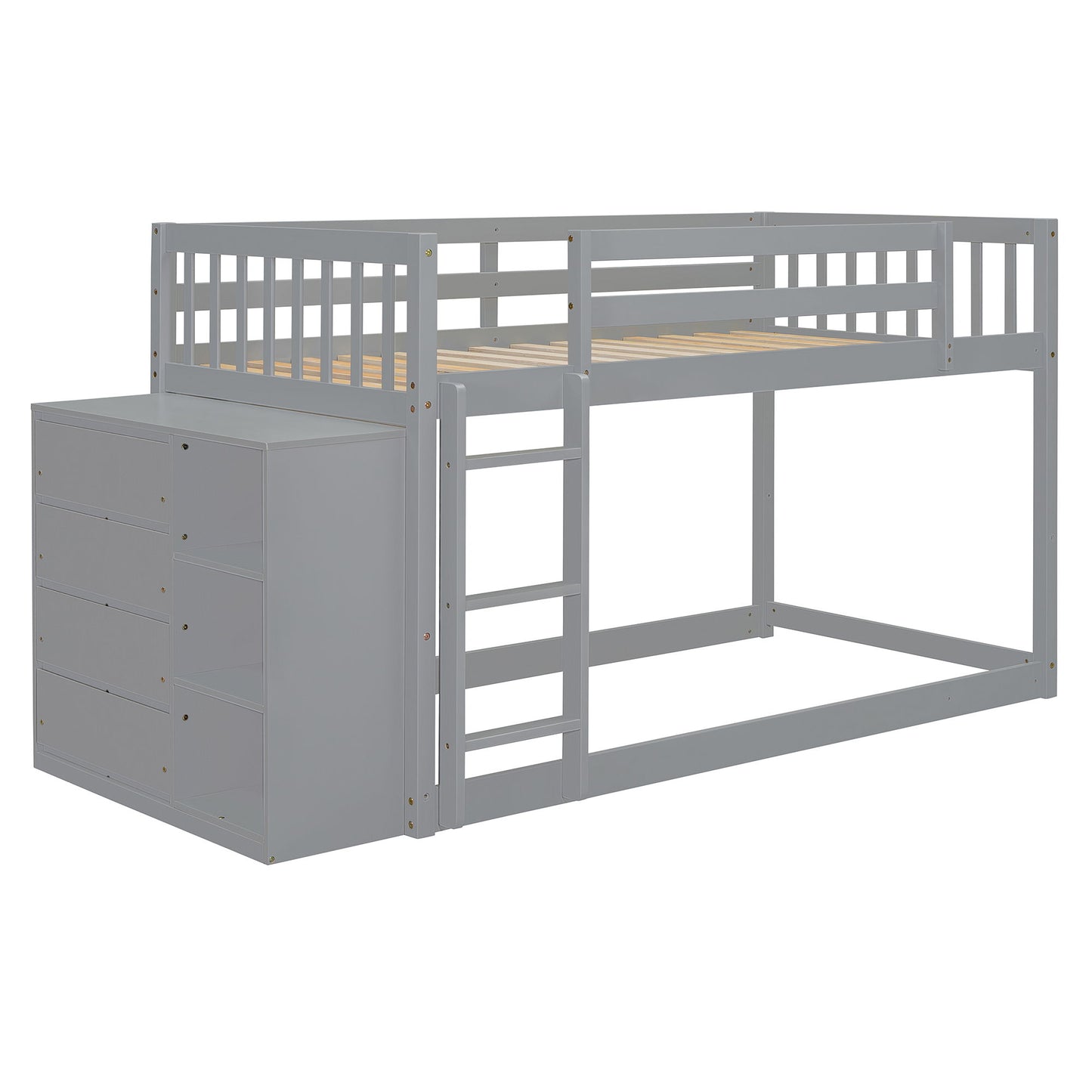 Bunk Bed With 4 Drawers And 3 Shelves - The Sleep Loft - Online Mattress Showroom NYC