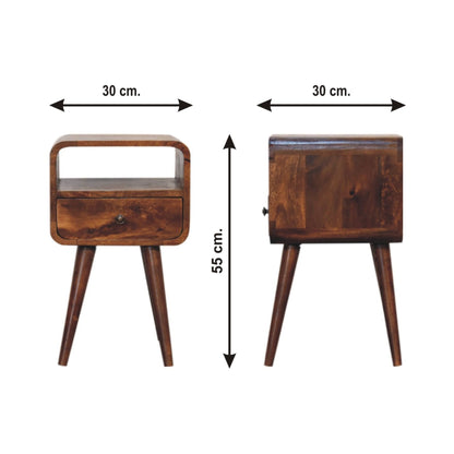 Mini Open Bedside Nightstand - The Sleep Loft - Online Mattress Showroom NYC