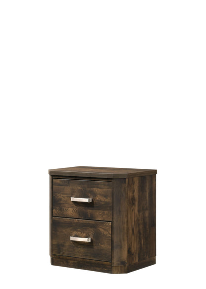 Elettra - Rustic Nightstand - Walnut - The Sleep Loft - Online Mattress Showroom NYC