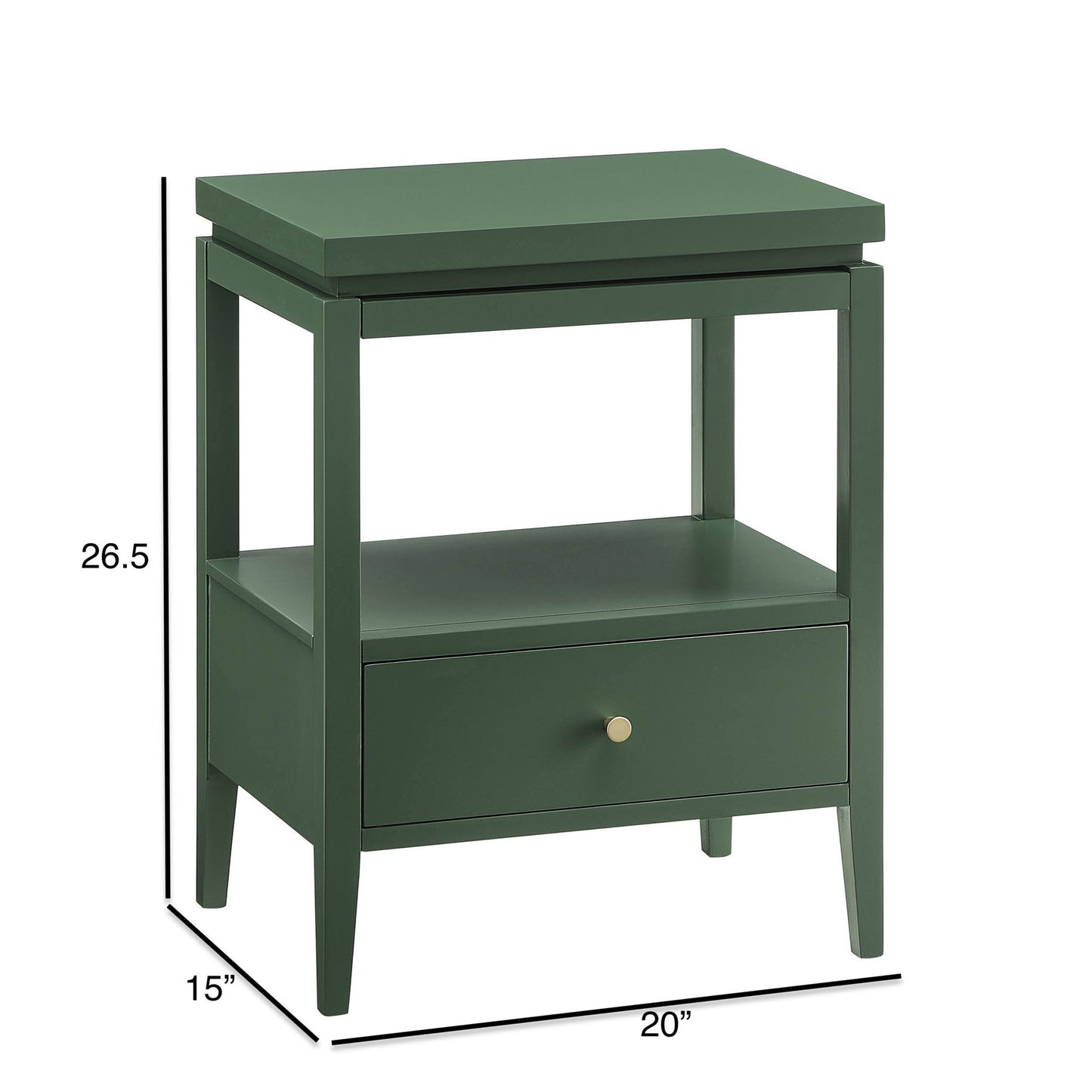 Olana -1 Drawer Nightstand With Floating Top Design - The Sleep Loft - Online Mattress Showroom NYC