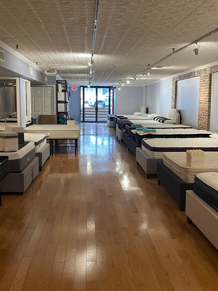 Inside The Sleep Loft New York City Helix mattress showroom