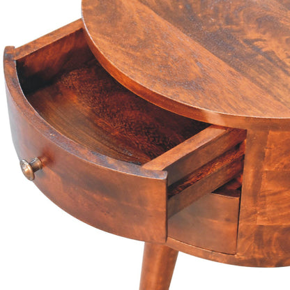 Odyssey - Tripod Bedside Table - Chestnut - The Sleep Loft - Online Mattress Showroom NYC