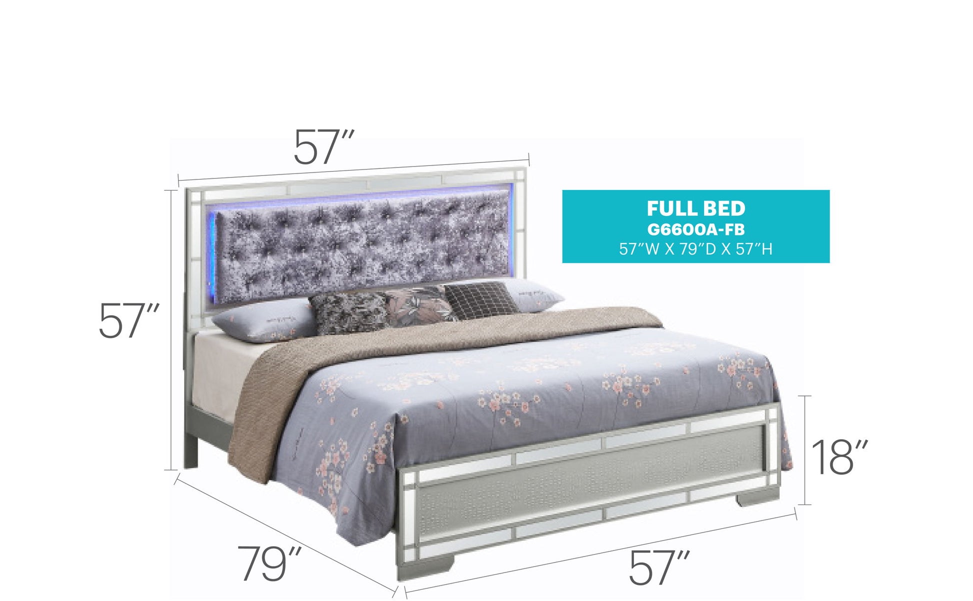 Madison - Upholstered Bed With LED - The Sleep Loft - Online Mattress Showroom NYC