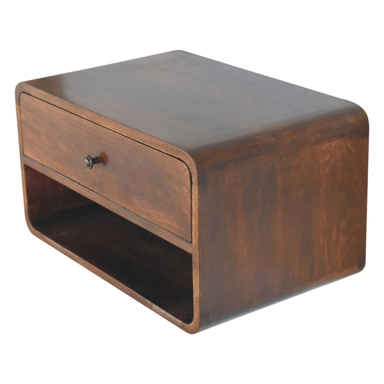 Curve Upper Slot Floating Nightstand - The Sleep Loft - Online Mattress Showroom NYC