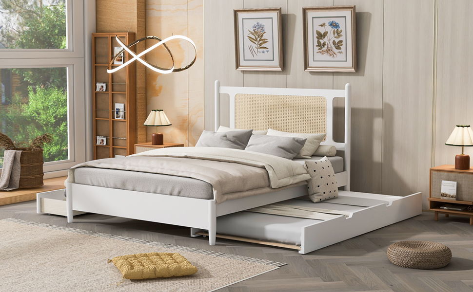 Platform Bed With 2 Big Drawers & Trundle - The Sleep Loft - Online Mattress Showroom NYC