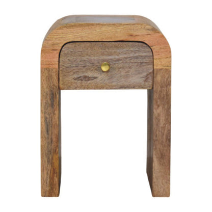 Mini Darcy - Nightstand With Curved Edges - The Sleep Loft - Online Mattress Showroom NYC