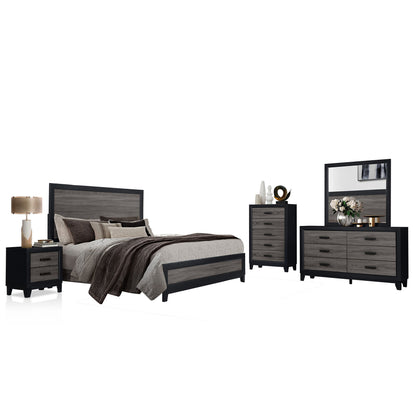 Soluto - Nightstand - Gray / Black - The Sleep Loft - Online Mattress Showroom NYC