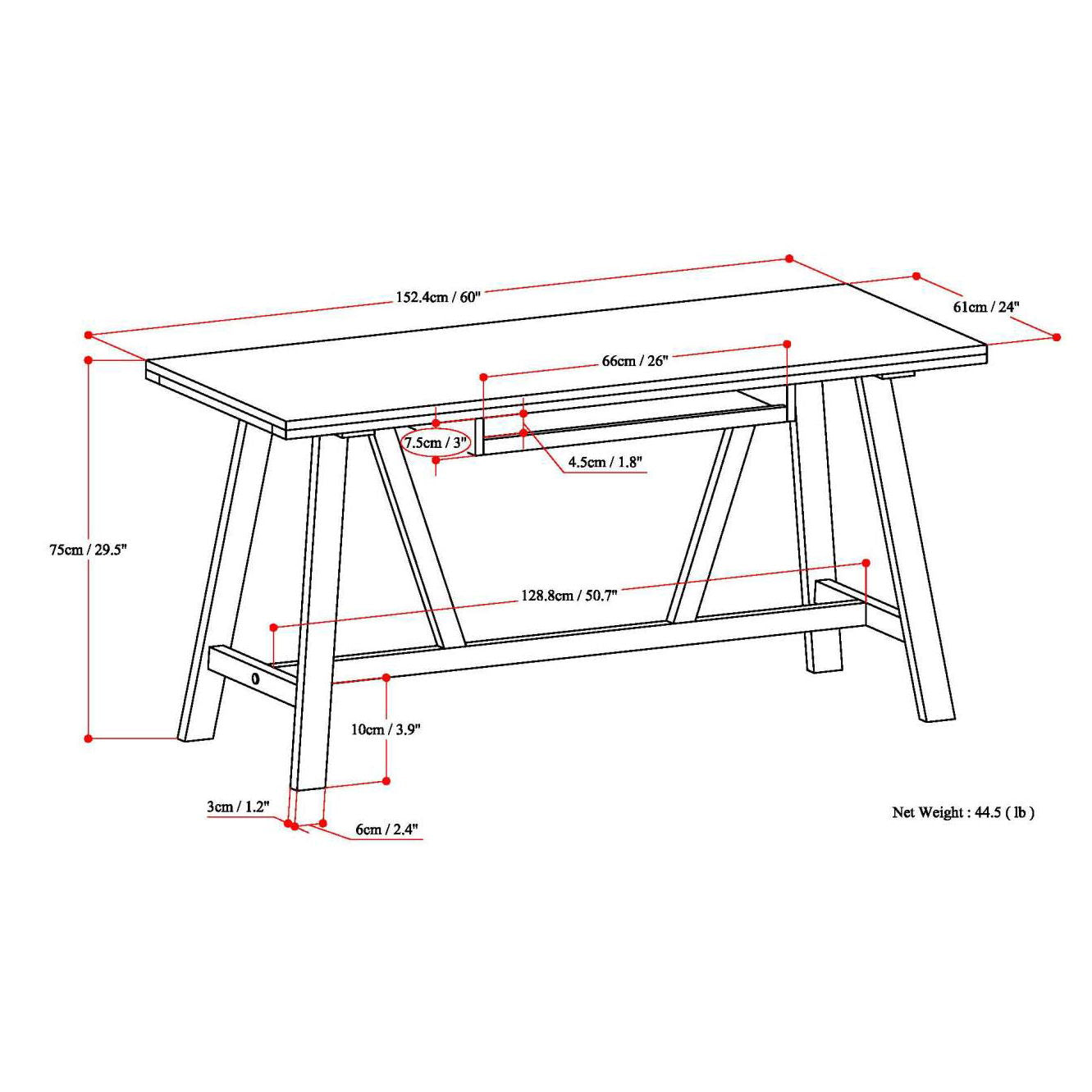 Dylan - Handcrafted Desk - The Sleep Loft - Online Mattress Showroom NYC
