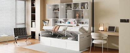 Daybed With All-In-One Cabinet And Shelf - The Sleep Loft - Online Mattress Showroom NYC