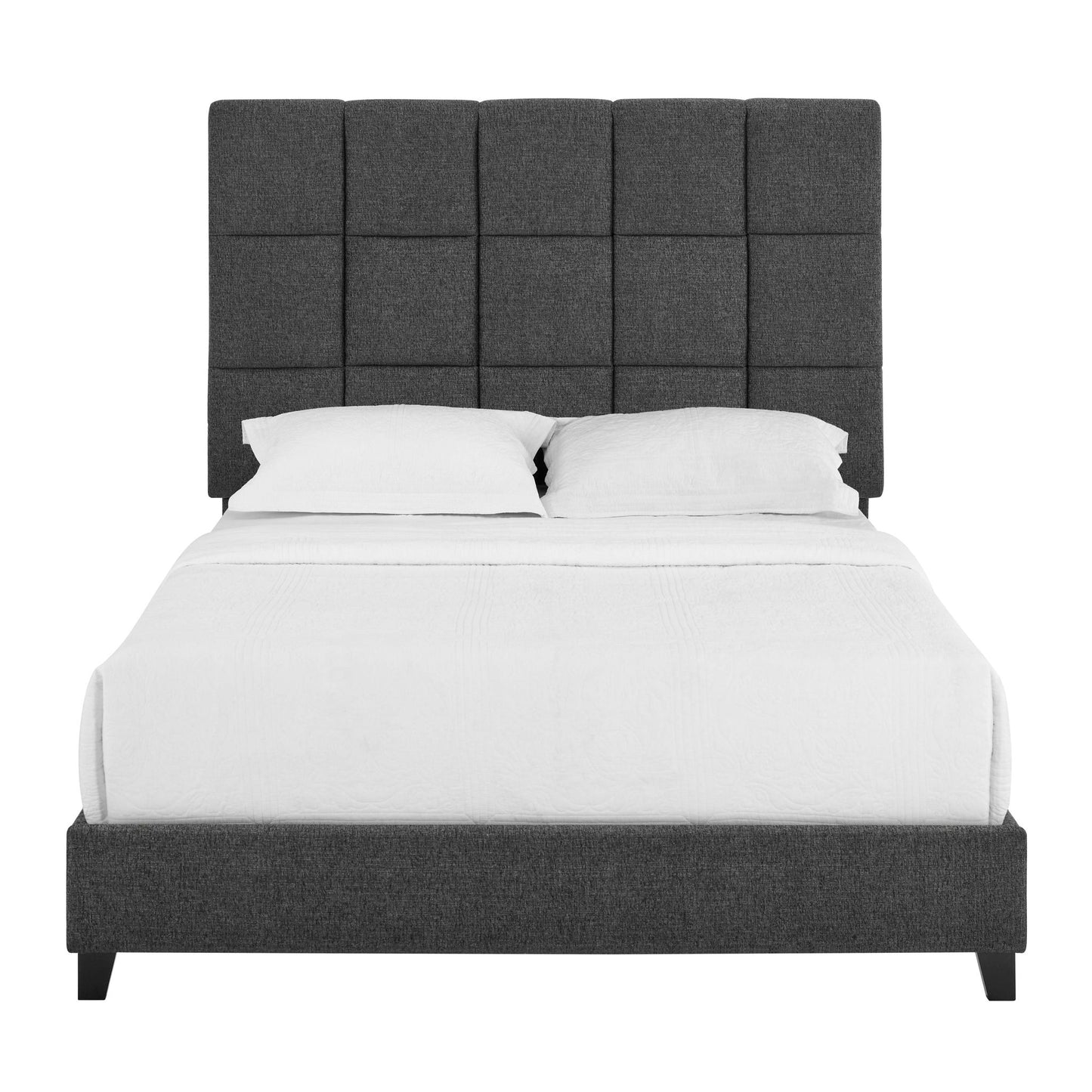 Squares Upholstered Platform Bed - The Sleep Loft - Online Mattress Showroom NYC