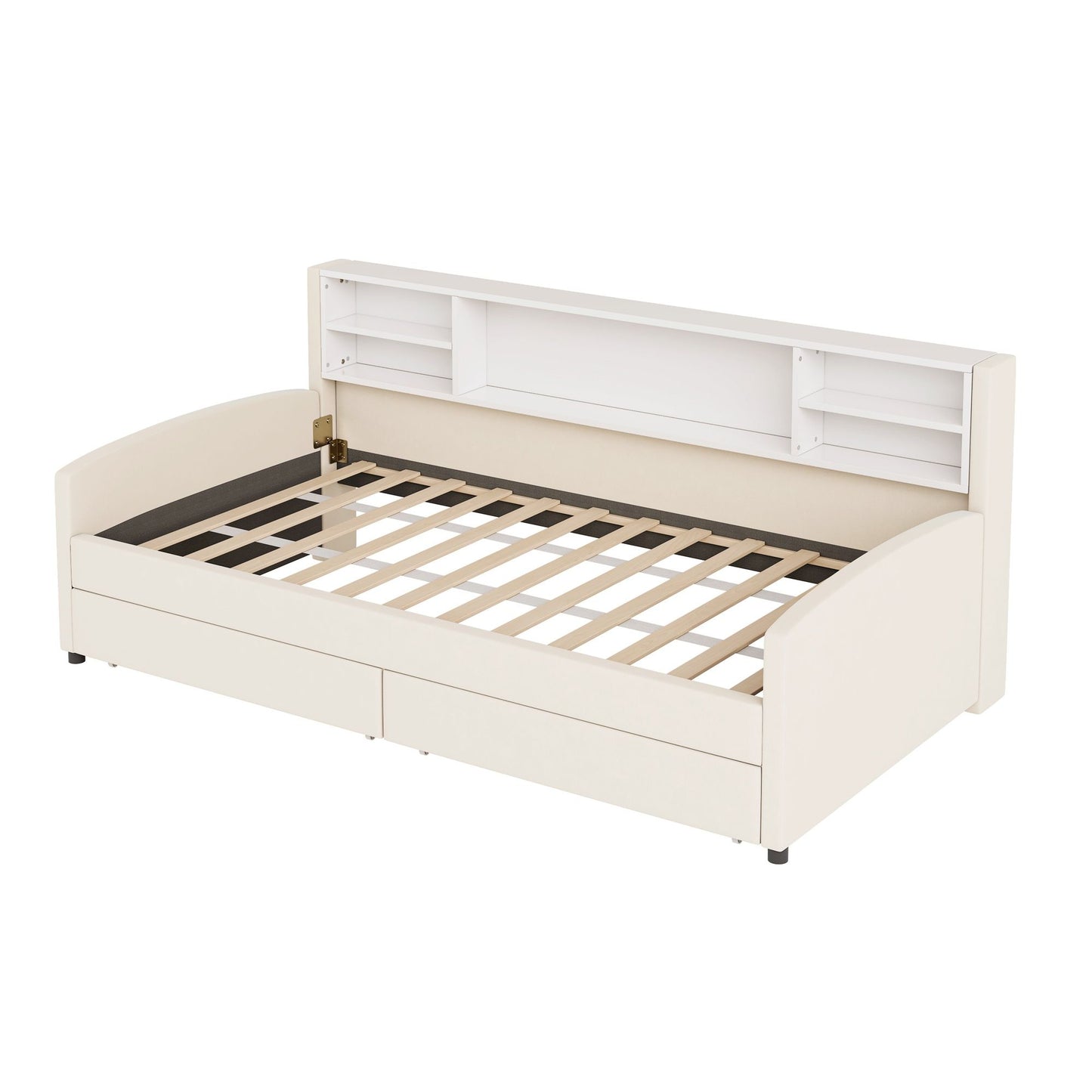 Luxurious Upholstered Platform Bed With Storage Drawers - The Sleep Loft - Online Mattress Showroom NYC