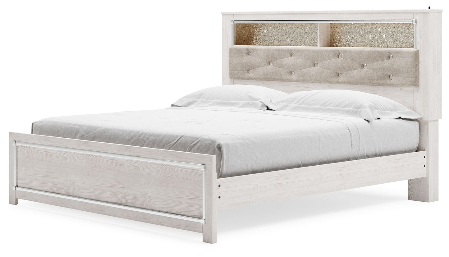 Altyra - King Bookcase Panel Bed - White - The Sleep Loft - Online Mattress Showroom NYC
