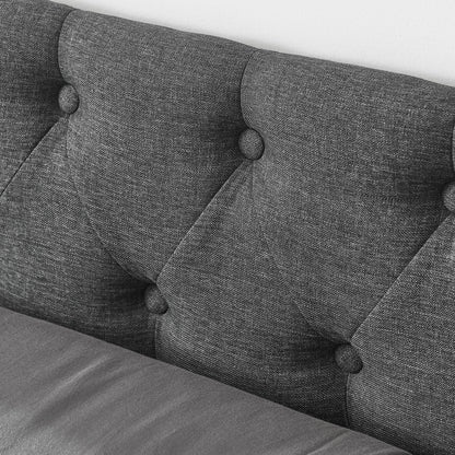 Upholstered Tufted Daybed With 2 Drawers, Waved Arms - The Sleep Loft - Online Mattress Showroom NYC