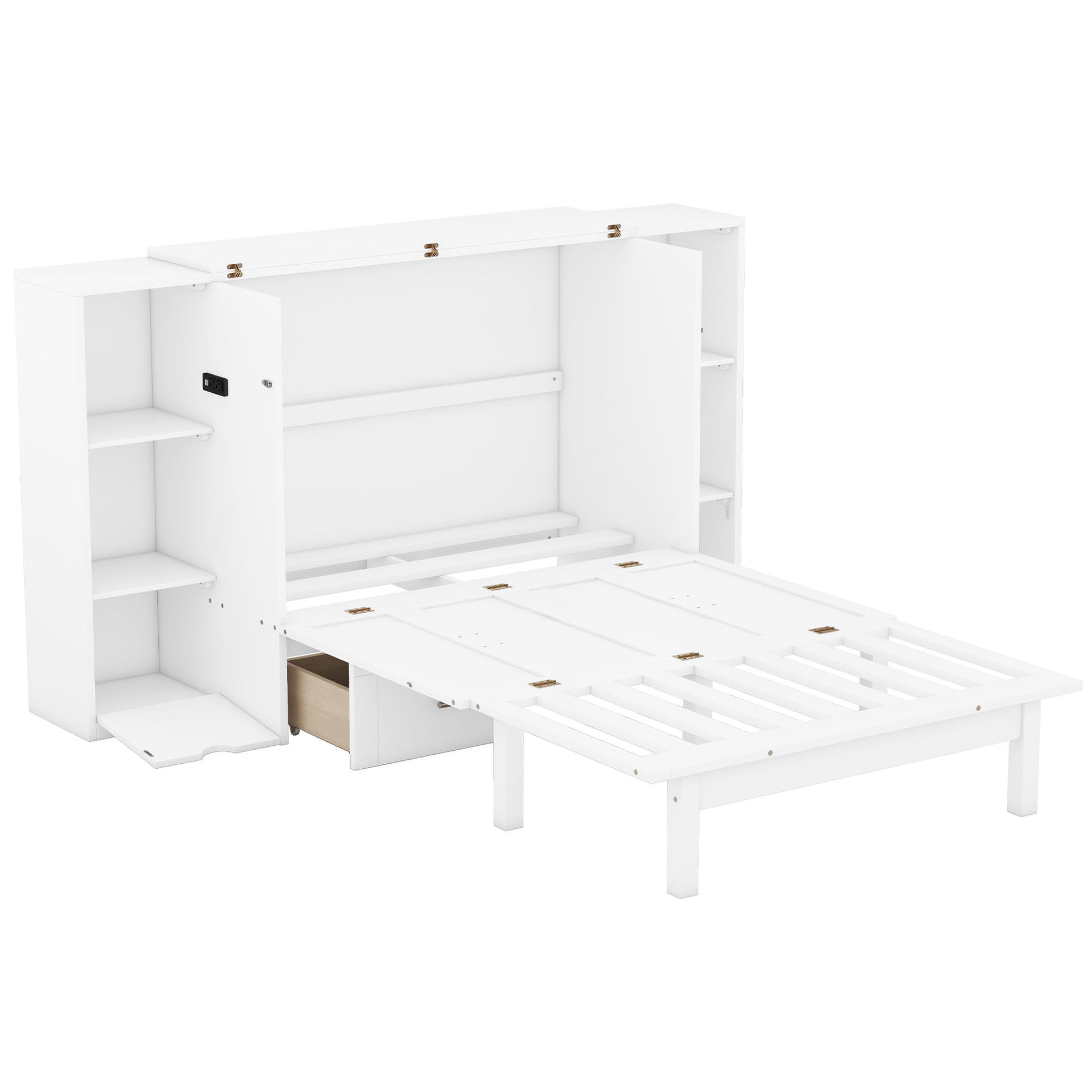Murphy Bed With Shelves, Drawers And USB Ports - The Sleep Loft - Online Mattress Showroom NYC