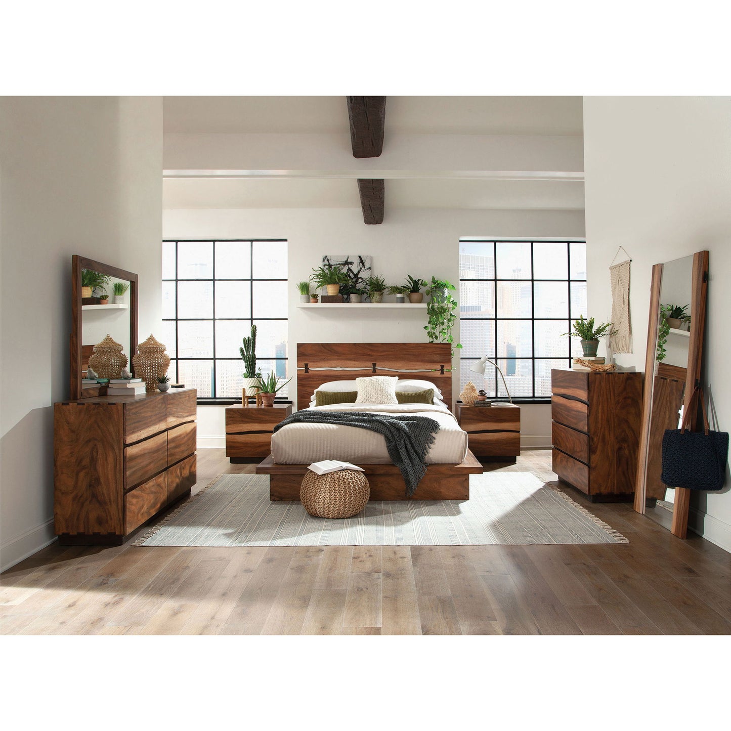 Mallory - Platform Bed With Exposed Joinery
