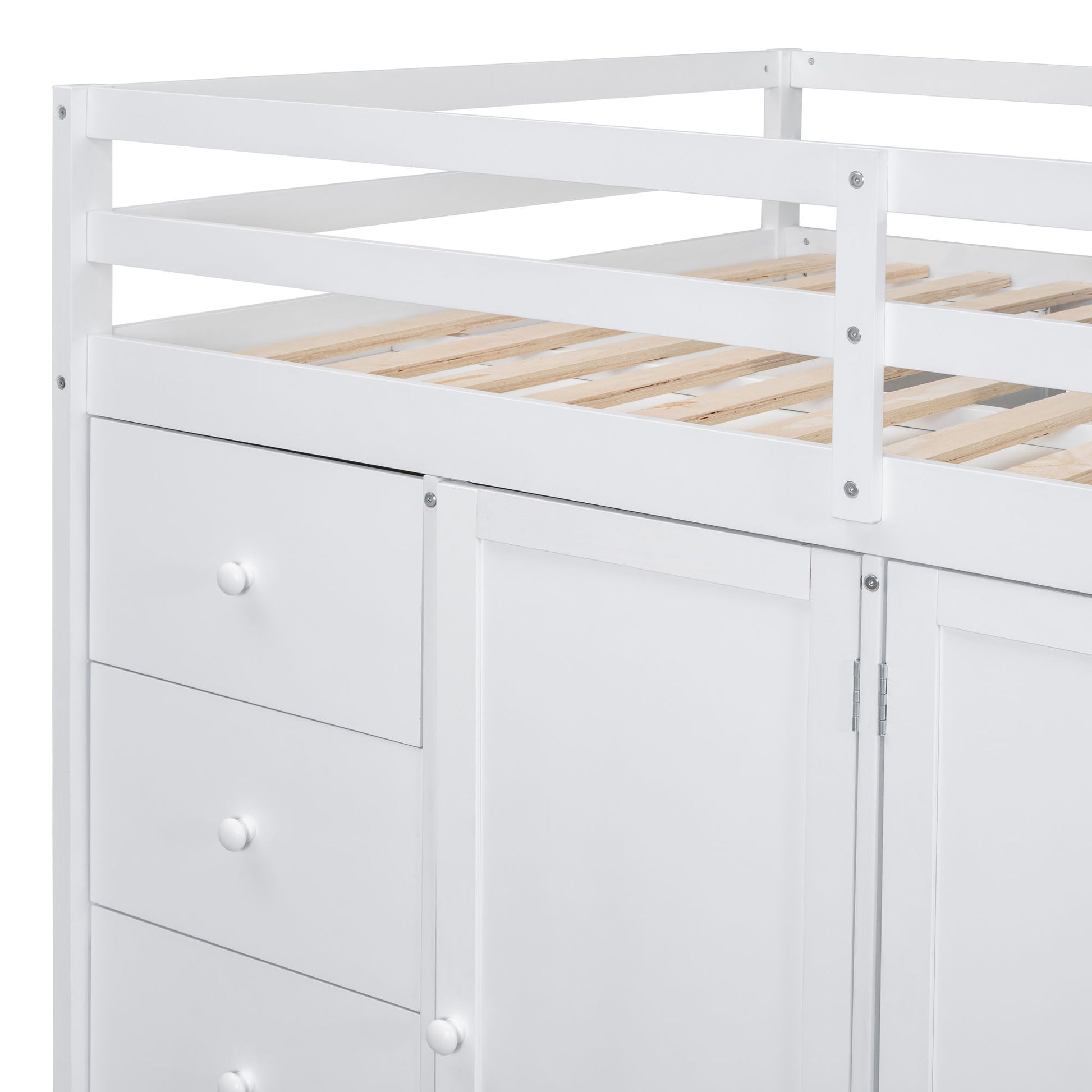 Loft Bed With Built In Wardrobes, Cabinets And Drawers - The Sleep Loft - Online Mattress Showroom NYC