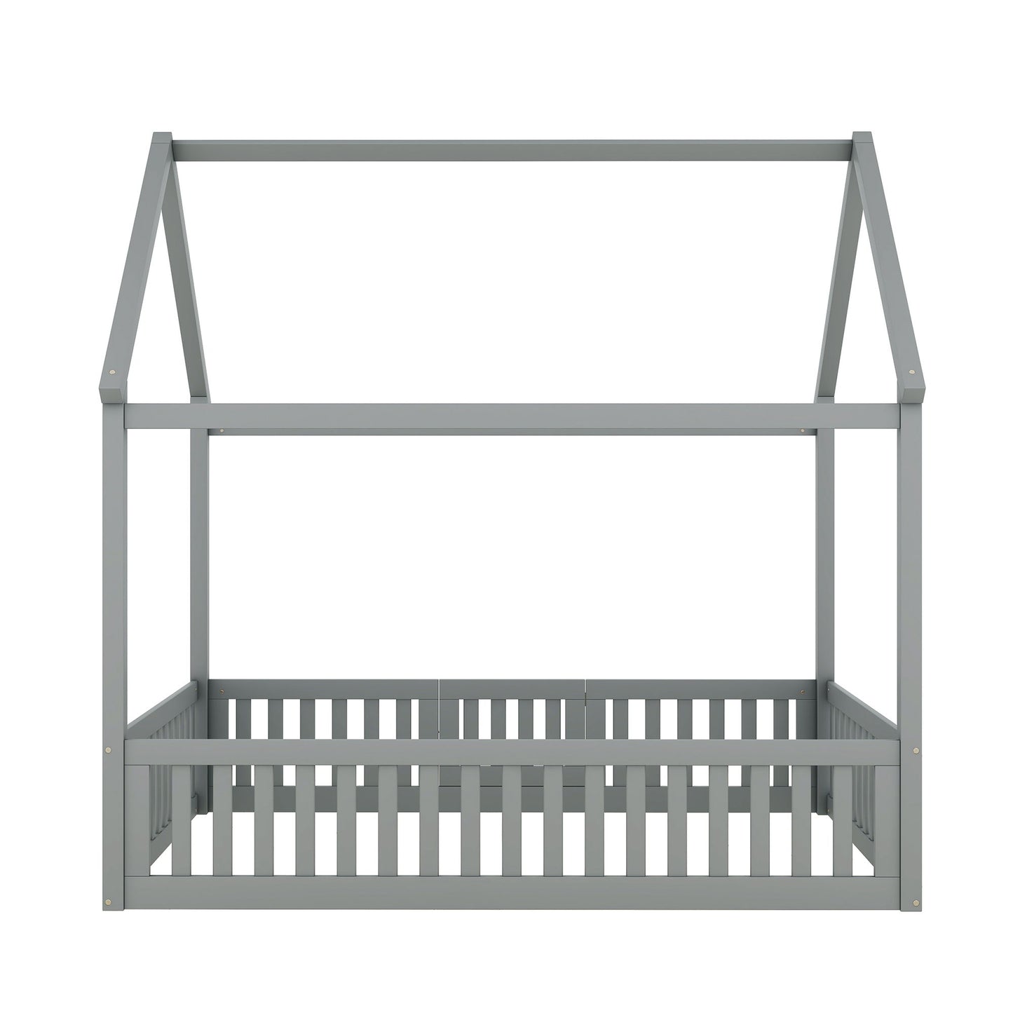 Wood House Bed With Fence And Door - The Sleep Loft - Online Mattress Showroom NYC