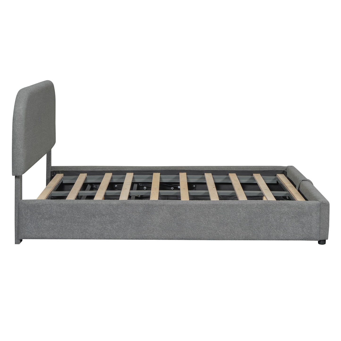 Upholstered Platform Bed With Hydraulic Storage System - The Sleep Loft - Online Mattress Showroom NYC