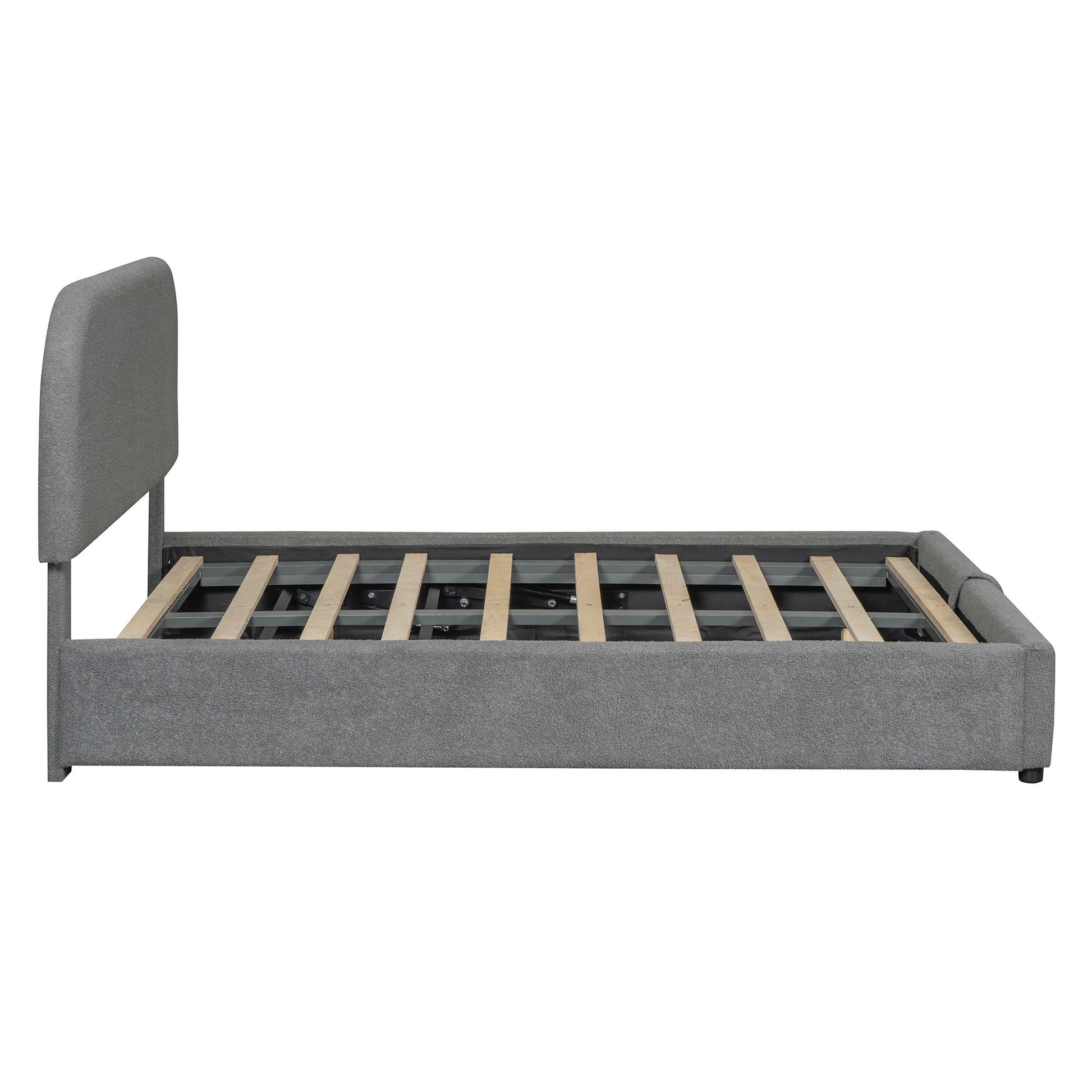 Upholstered Platform Bed With Hydraulic Storage System - The Sleep Loft - Online Mattress Showroom NYC