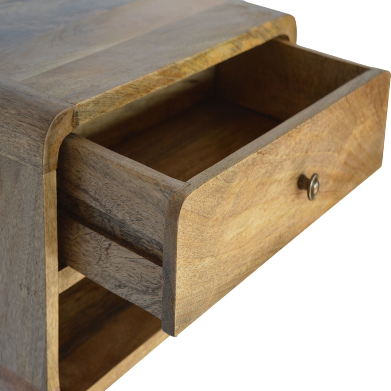 Curve Upper Slot Floating Nightstand - The Sleep Loft - Online Mattress Showroom NYC