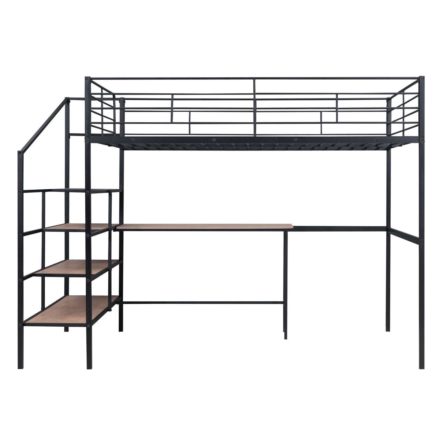 Loft Bed With Desk And Lateral Storage Ladder - The Sleep Loft - Online Mattress Showroom NYC