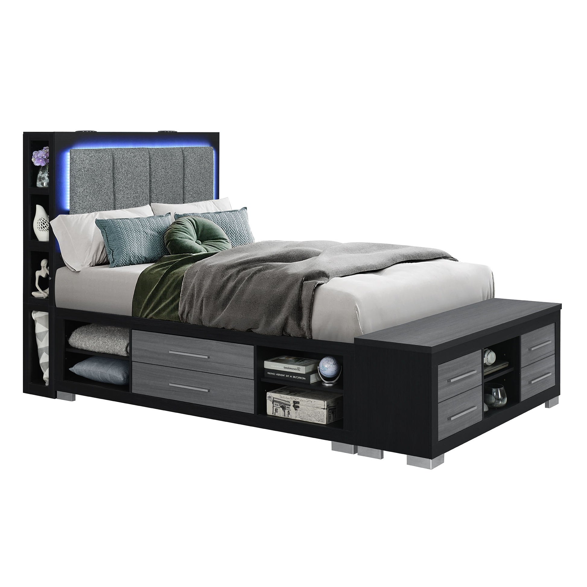 Messa - Bed With Storage Features And LED Lighting - The Sleep Loft - Online Mattress Showroom NYC