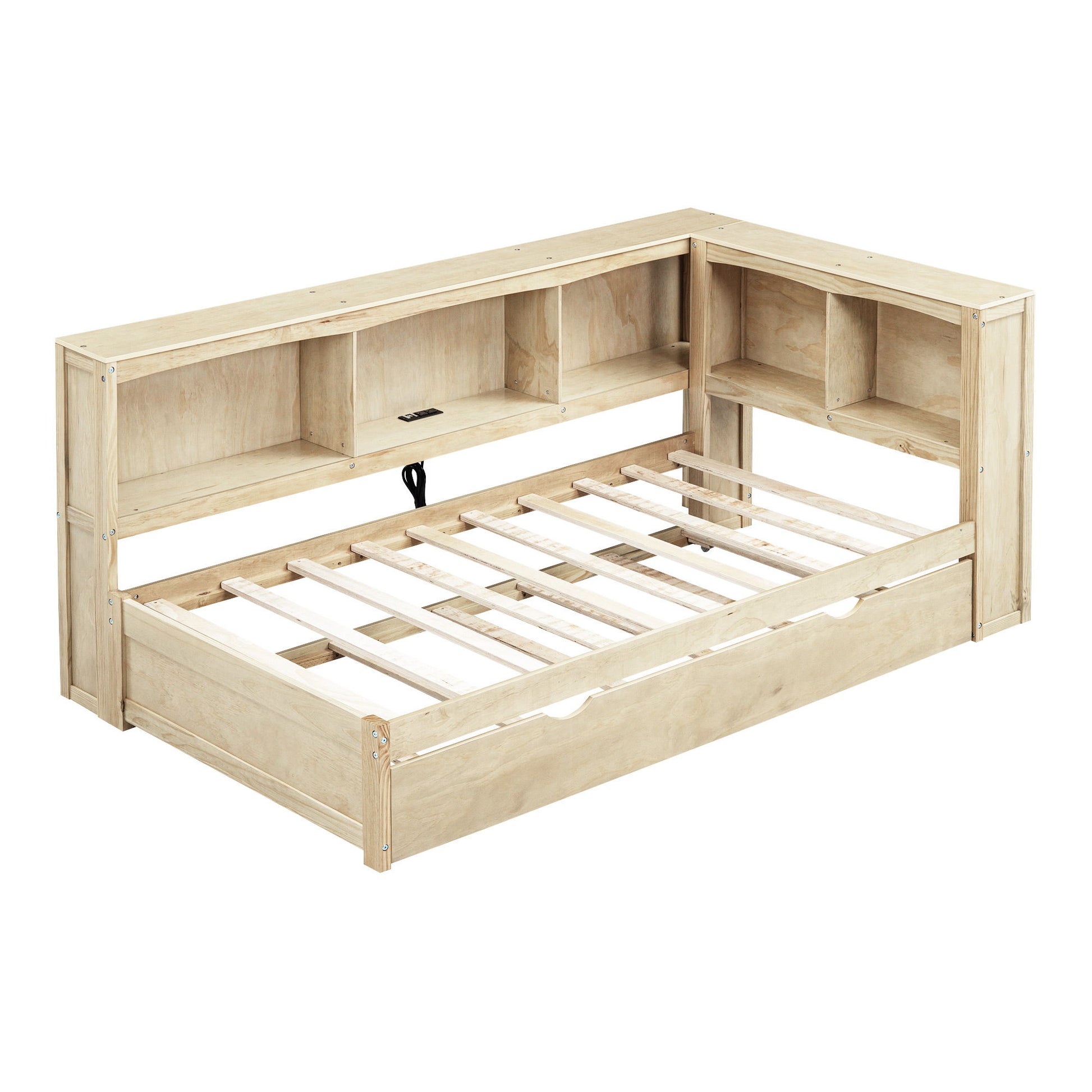 Daybed With Trundle, Storage Cabinets, USB Ports - The Sleep Loft - Online Mattress Showroom NYC