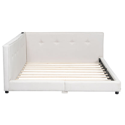 Modern Upholstered Platform Bed With USB Ports And LED Belt - The Sleep Loft - Online Mattress Showroom NYC