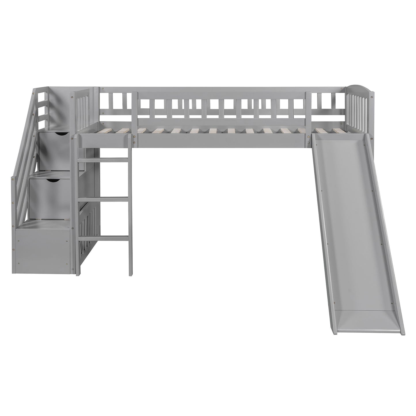 Loft Stairway Bed With 2 Drawers, Convertible Ladder And Slide - The Sleep Loft - Online Mattress Showroom NYC
