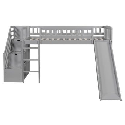 Loft Stairway Bed With 2 Drawers, Convertible Ladder And Slide - The Sleep Loft - Online Mattress Showroom NYC