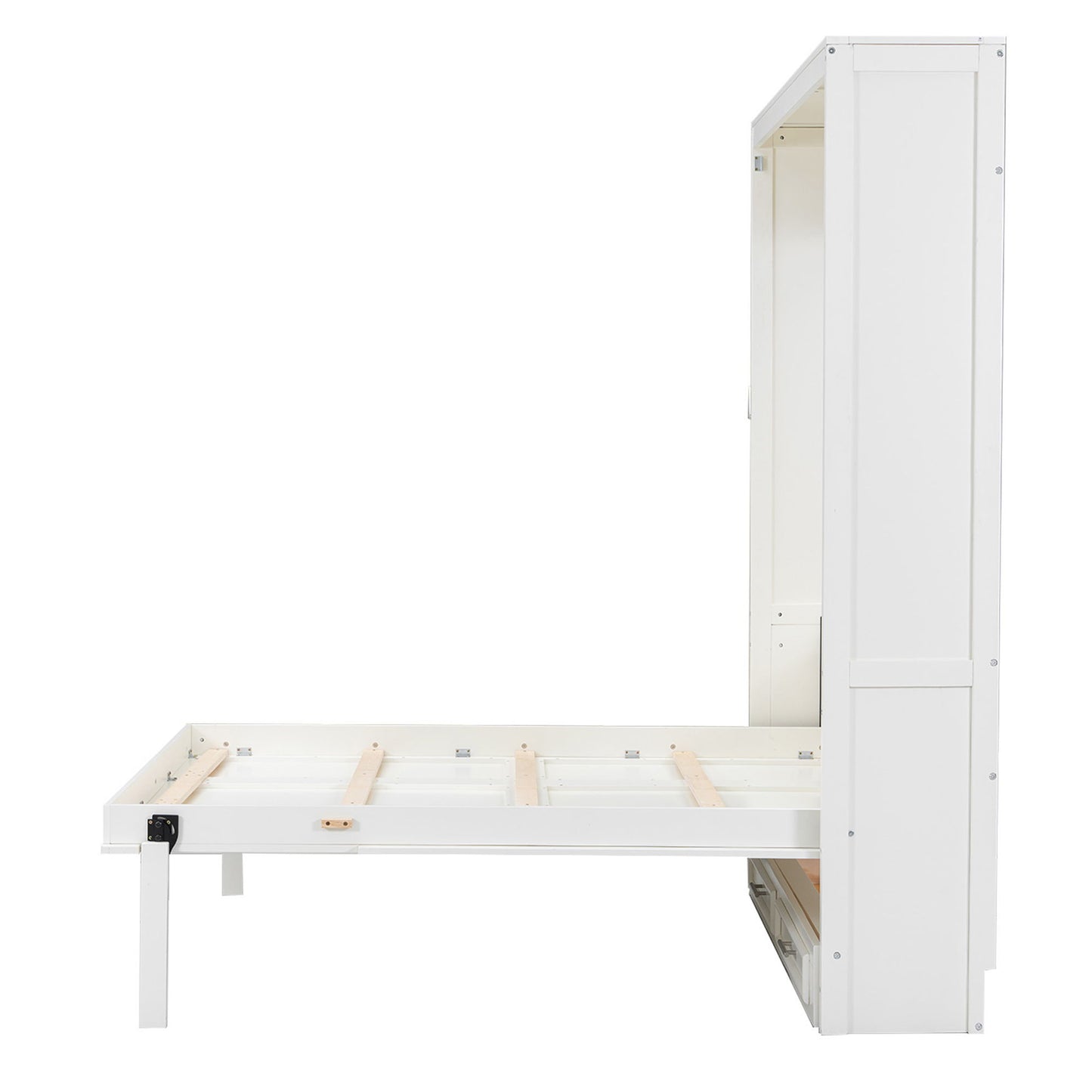 Full Size Murphy Bed With 2 Drawers - Beige - The Sleep Loft - Online Mattress Showroom NYC