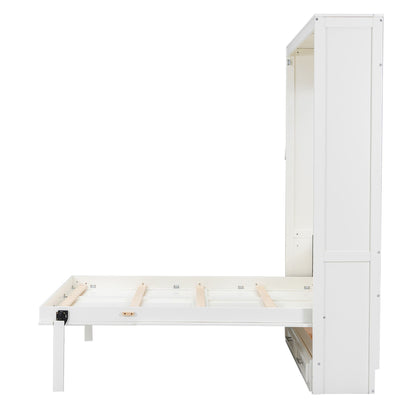 Full Size Murphy Bed With 2 Drawers - Beige - The Sleep Loft - Online Mattress Showroom NYC