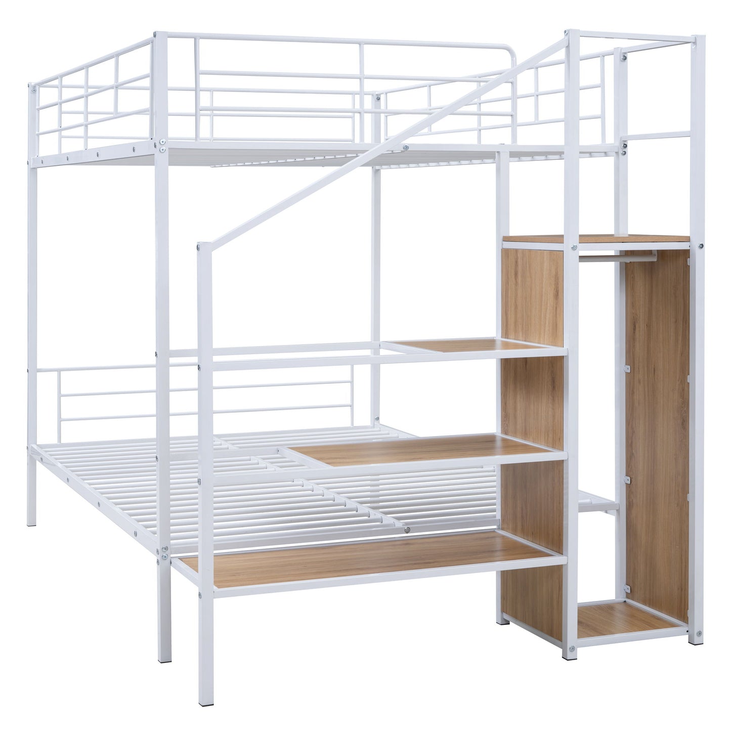 Bunk Bed With Lateral Storage Ladder And Wardrobe - The Sleep Loft - Online Mattress Showroom NYC