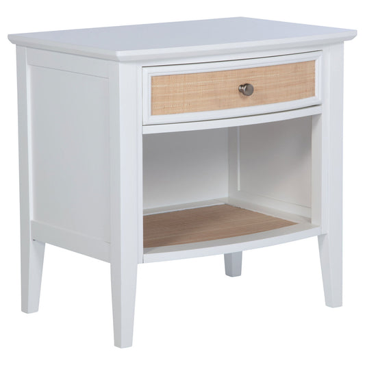 Talia - 1 Drawer Nightstand - White - The Sleep Loft - Online Mattress Showroom NYC
