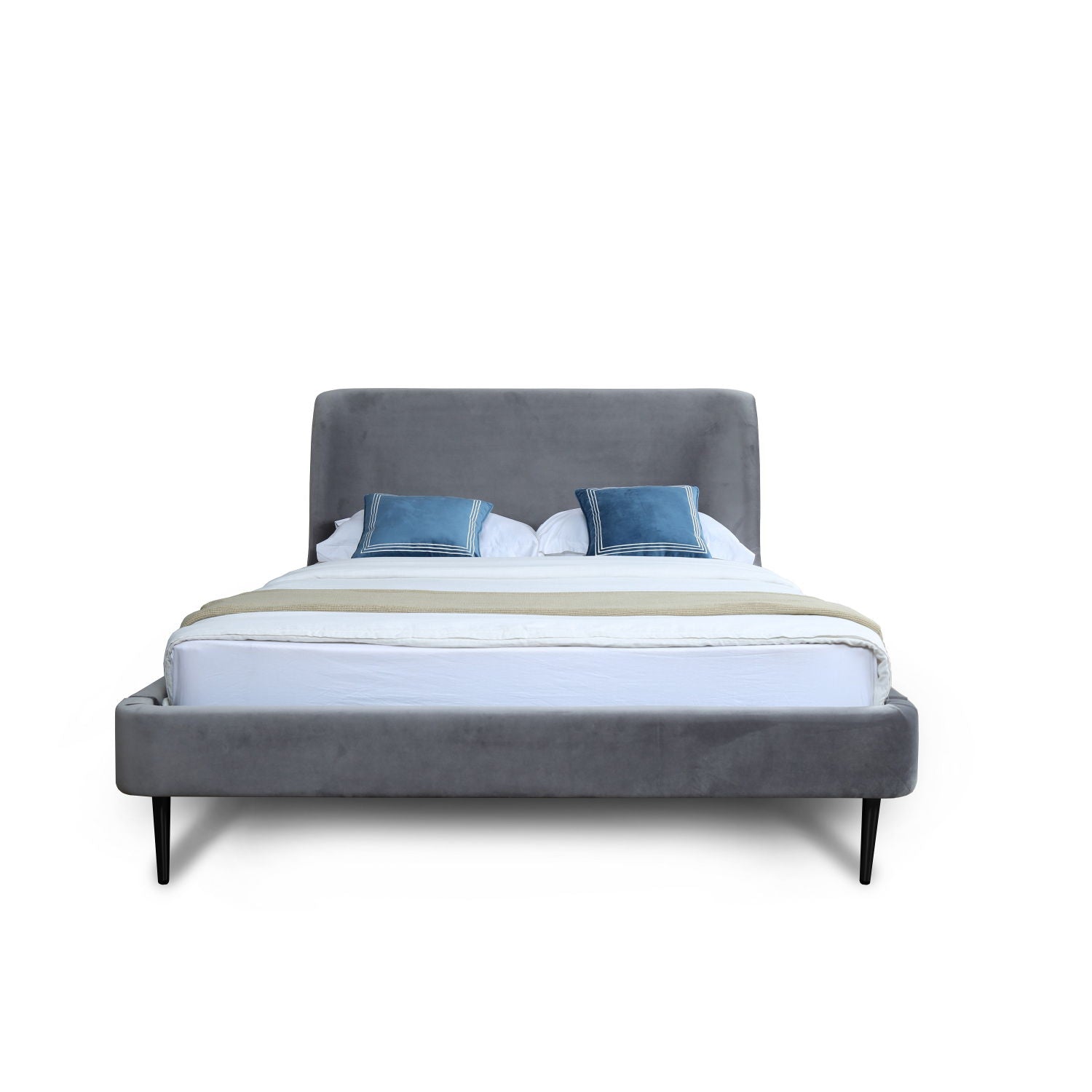 Heather - Upholstered Bed With Curved Headboard - The Sleep Loft - Online Mattress Showroom NYC
