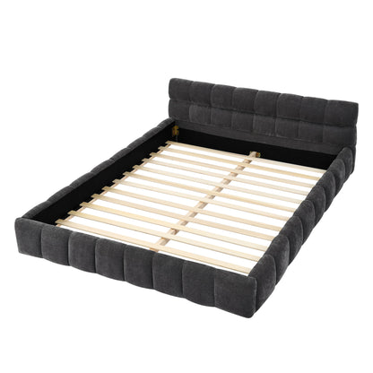Modern Platform Bed Frame With Thick Fabric - The Sleep Loft - Online Mattress Showroom NYC