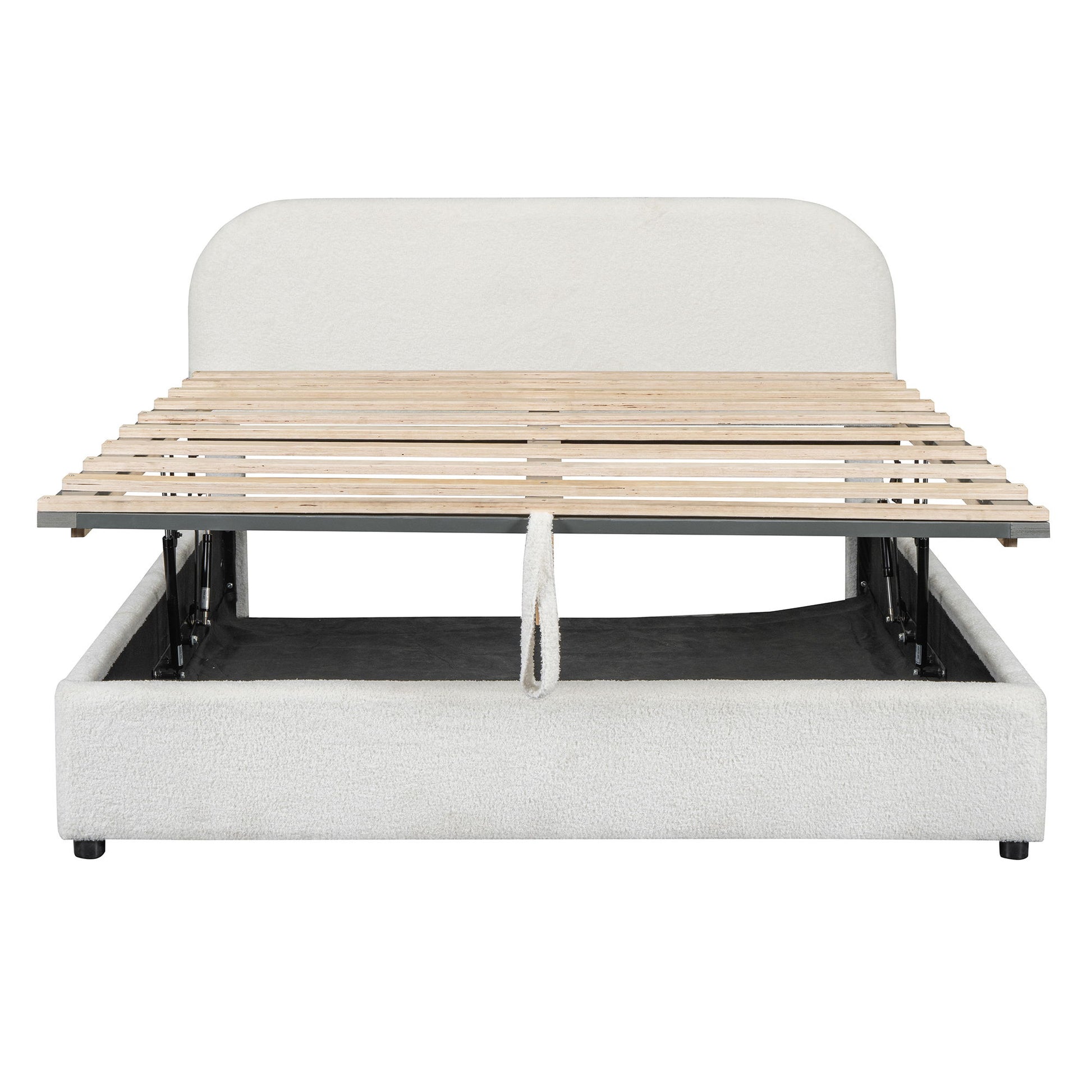 Upholstered Platform Bed With Hydraulic Storage System - The Sleep Loft - Online Mattress Showroom NYC