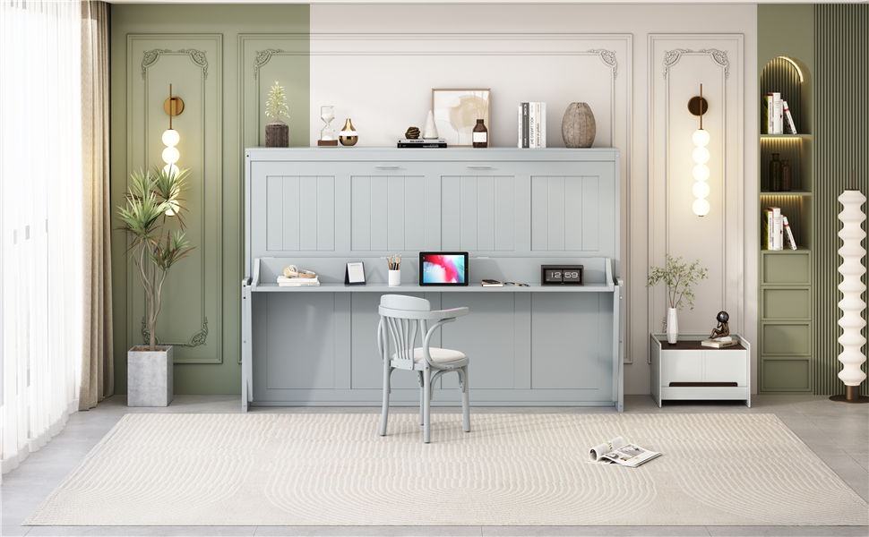 Murphy Bed With Hydraulic Lift & Desk Design - The Sleep Loft - Online Mattress Showroom NYC