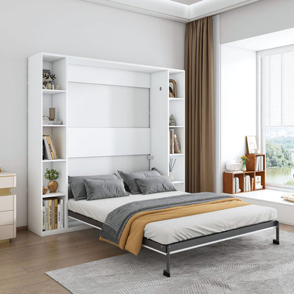Queen Murphy Bed With Storage Cabinet - White - The Sleep Loft - Online Mattress Showroom NYC