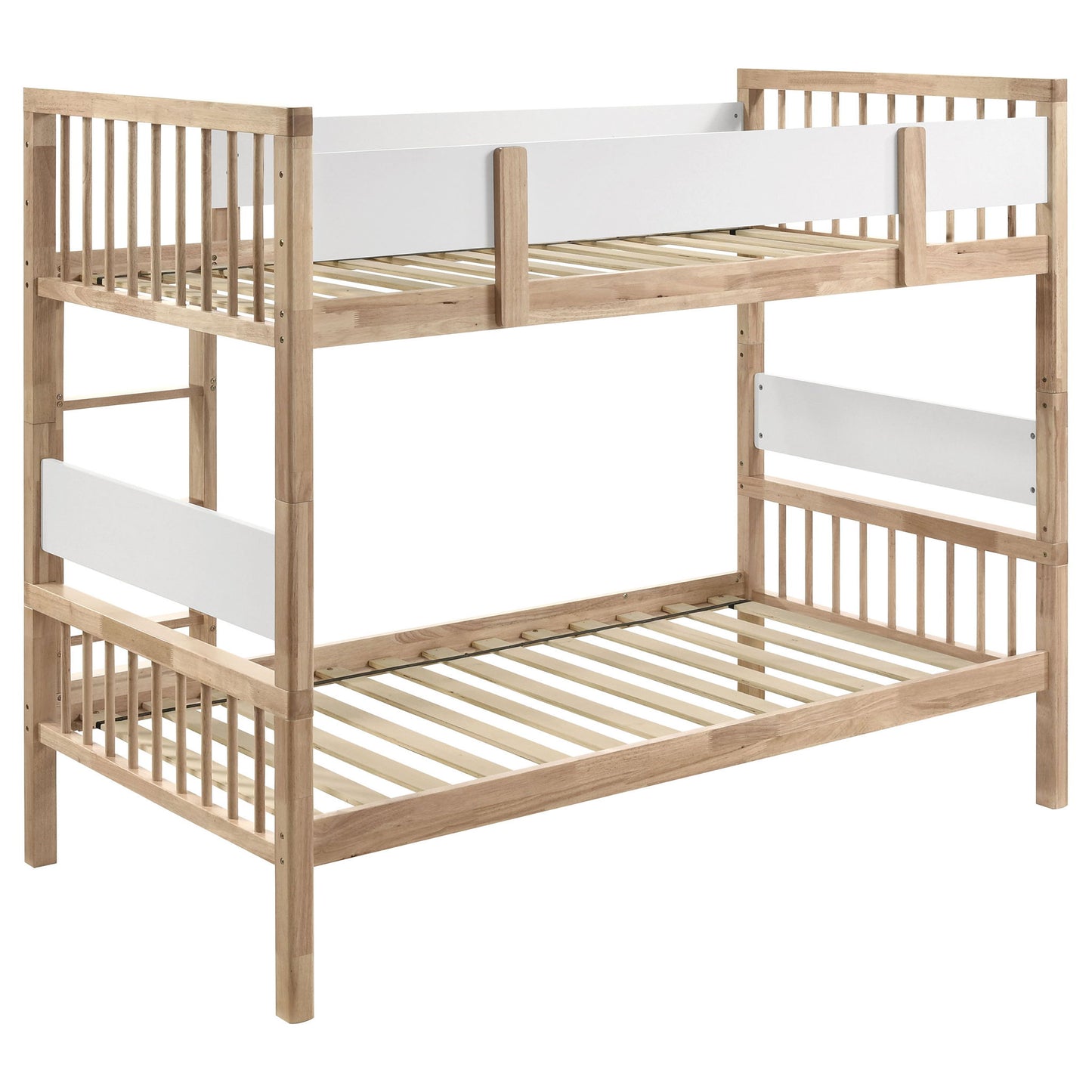 Ponderosa - Twin Over Twin Bunk Bed With Accents - Natural - The Sleep Loft - Online Mattress Showroom NYC