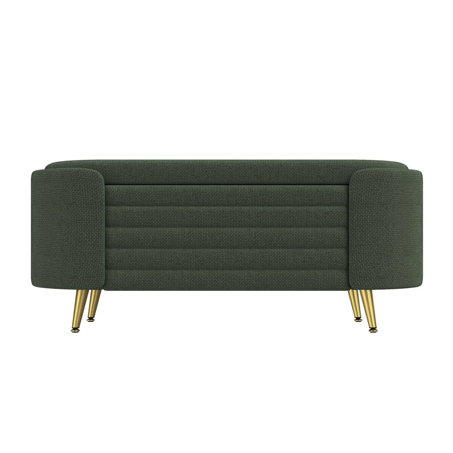 Modern Oval Storage Ottoman With Upholstery - The Sleep Loft - Online Mattress Showroom NYC