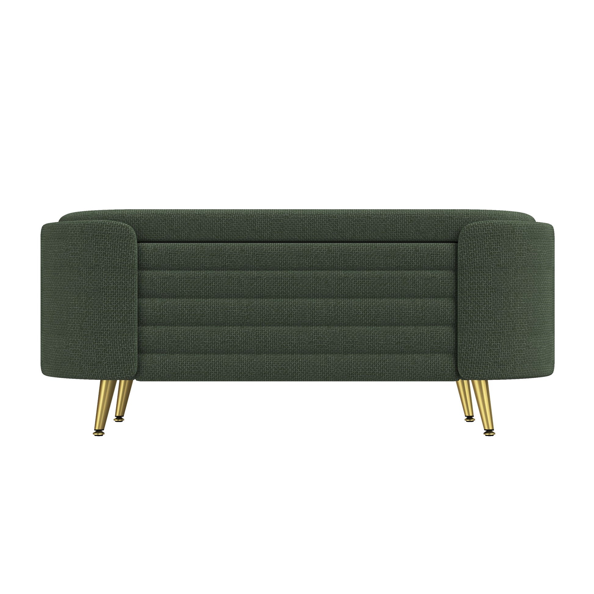 Modern Oval Storage Ottoman With Upholstery - The Sleep Loft - Online Mattress Showroom NYC
