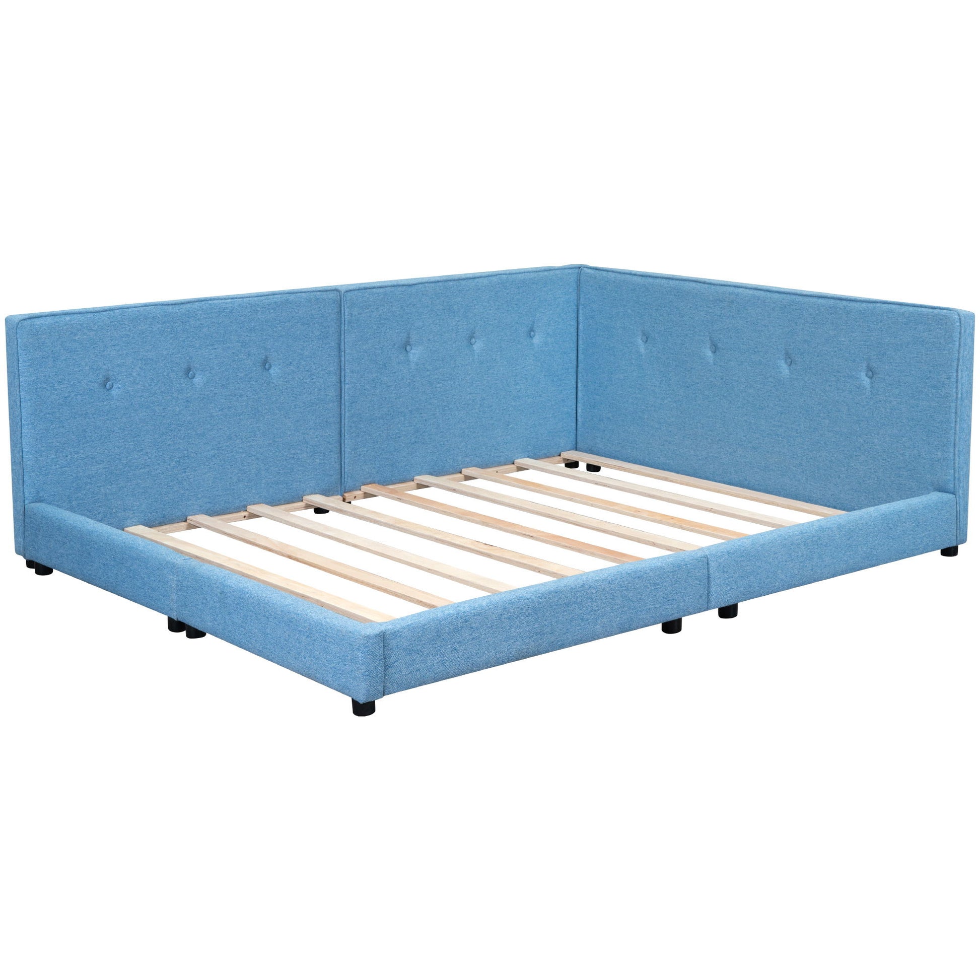 Modern Upholstered Platform Bed With USB Ports And LED Belt - The Sleep Loft - Online Mattress Showroom NYC