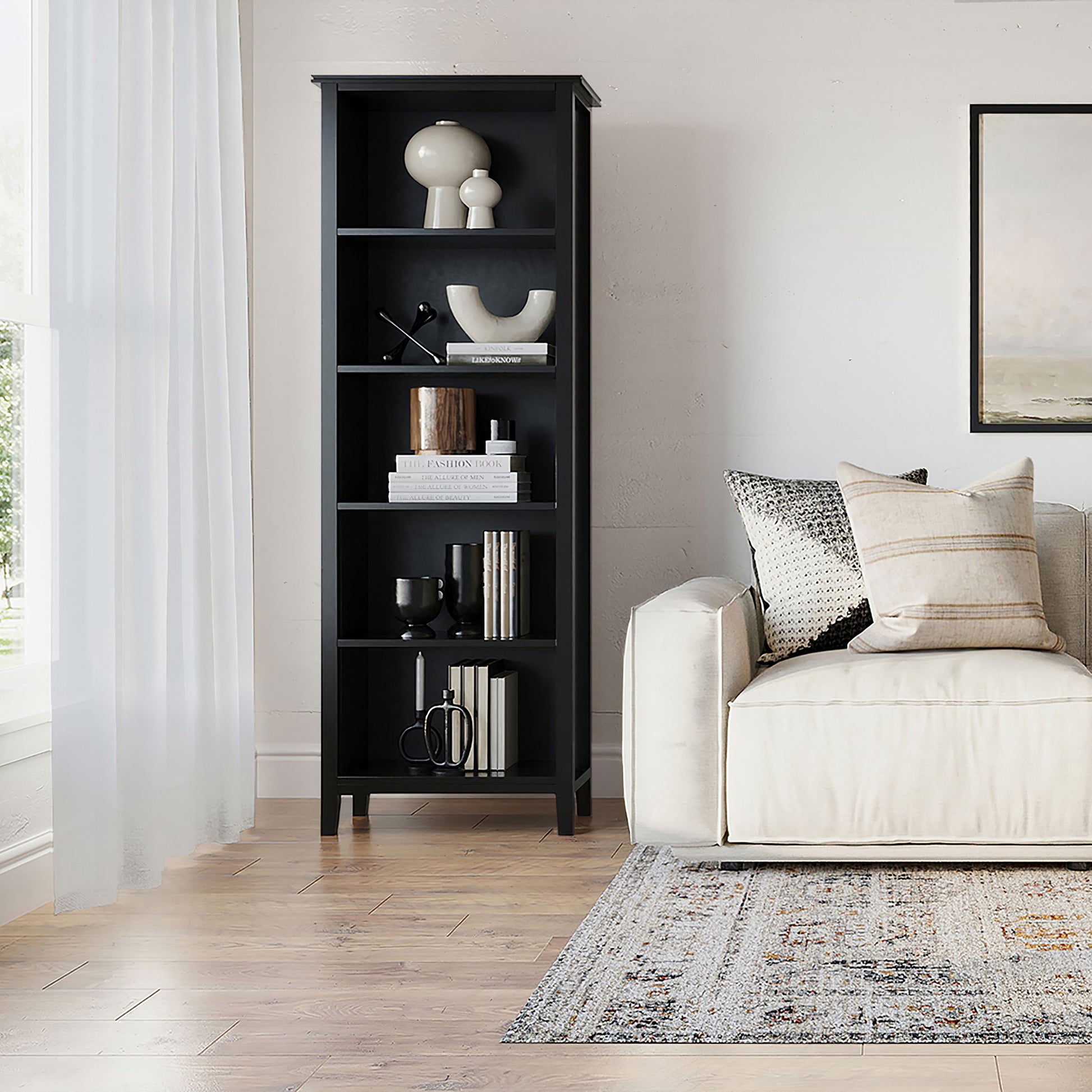 Artisan - 5 Shelf Bookcase, Handcrafted - The Sleep Loft - Online Mattress Showroom NYC