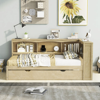 Daybed With Trundle, Storage Cabinets, USB Ports - The Sleep Loft - Online Mattress Showroom NYC