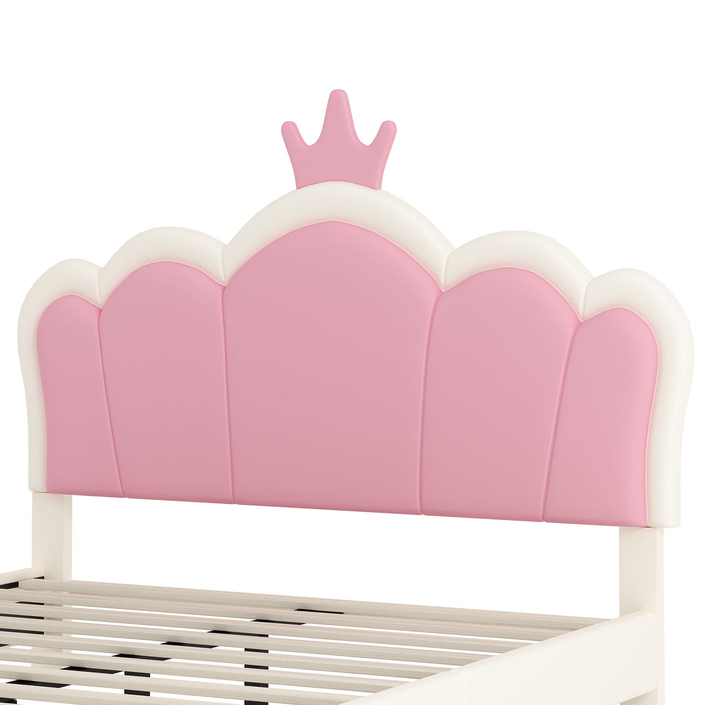 Upholstered Princess Platform Bed With Crown Headboard - The Sleep Loft - Online Mattress Showroom NYC